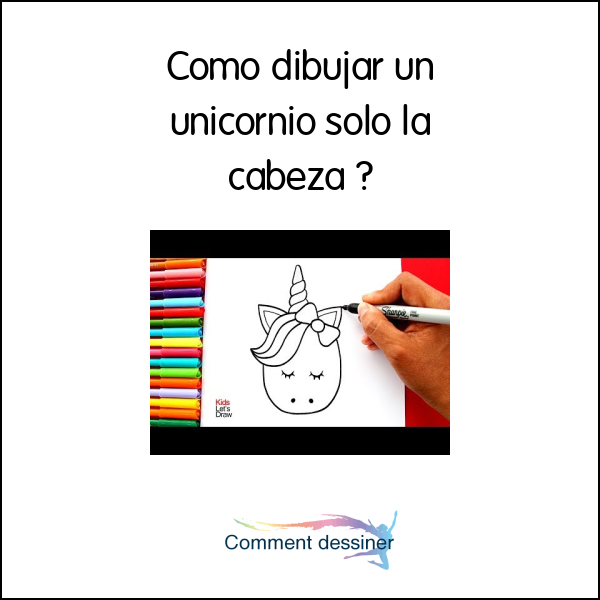 Como dibujar un unicornio solo la cabeza